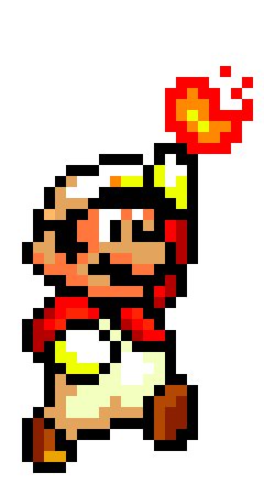 Fire Mario Pixel Art