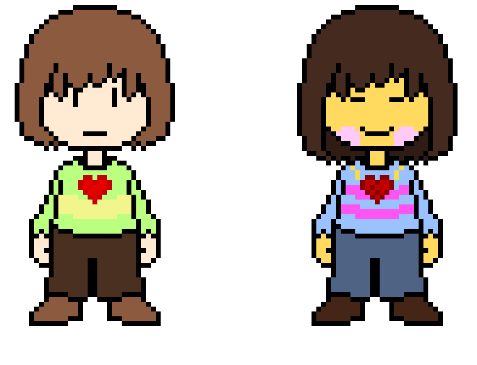 Underswap Chara and Frisk