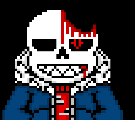 [b63bdb] *appears and wipes some of the blood from his mouth* Killer, you asshole. You can leave me for dead, but im NOT going to let you hurt Dust