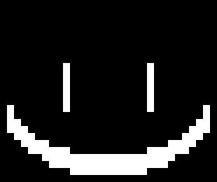 [57dac4] *you see a widely grinned smile ahead, with two eyes*