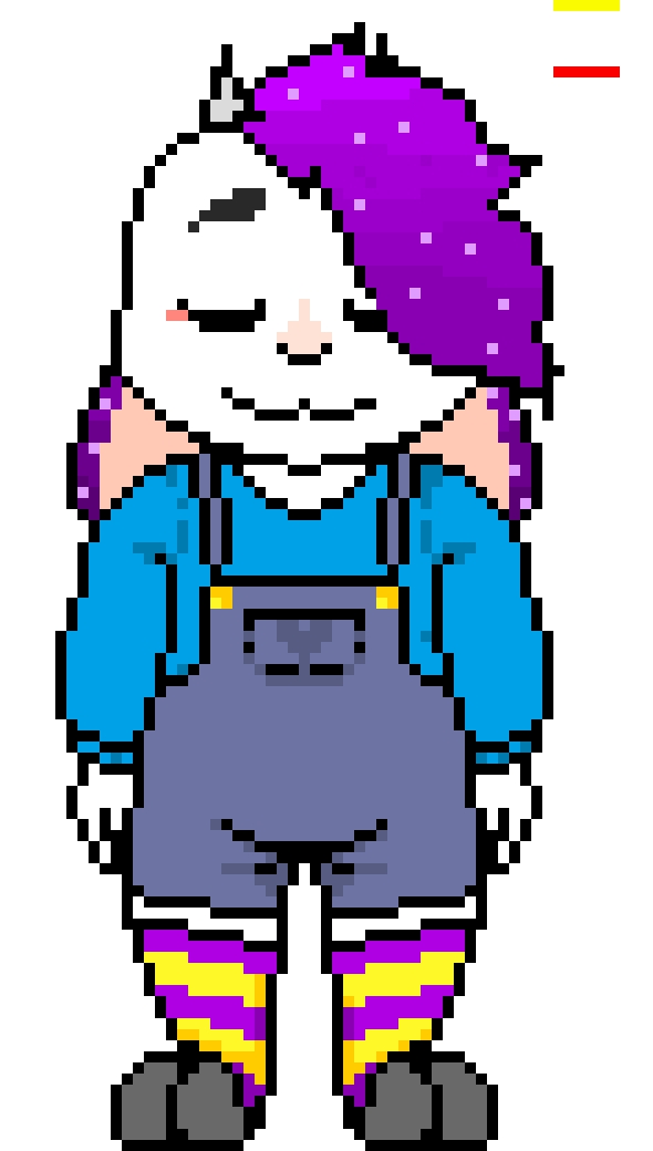 (My canvas is too short to put how tall she actually is, so I guess the yellow line is now here official height XD -Alex