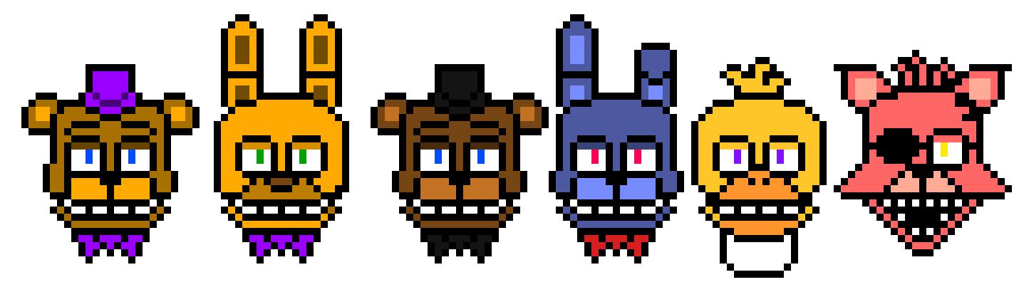 FNAF 2 Un-Withered Animatronics V2 [King Squid Edit]