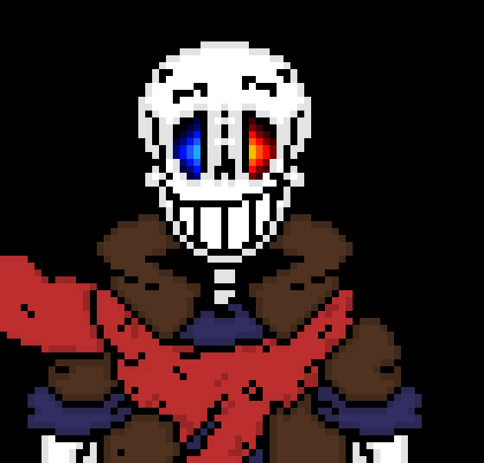 [2fbf6b] * Ducks and sans tumbles over his back and then papyrus stomps his head in *