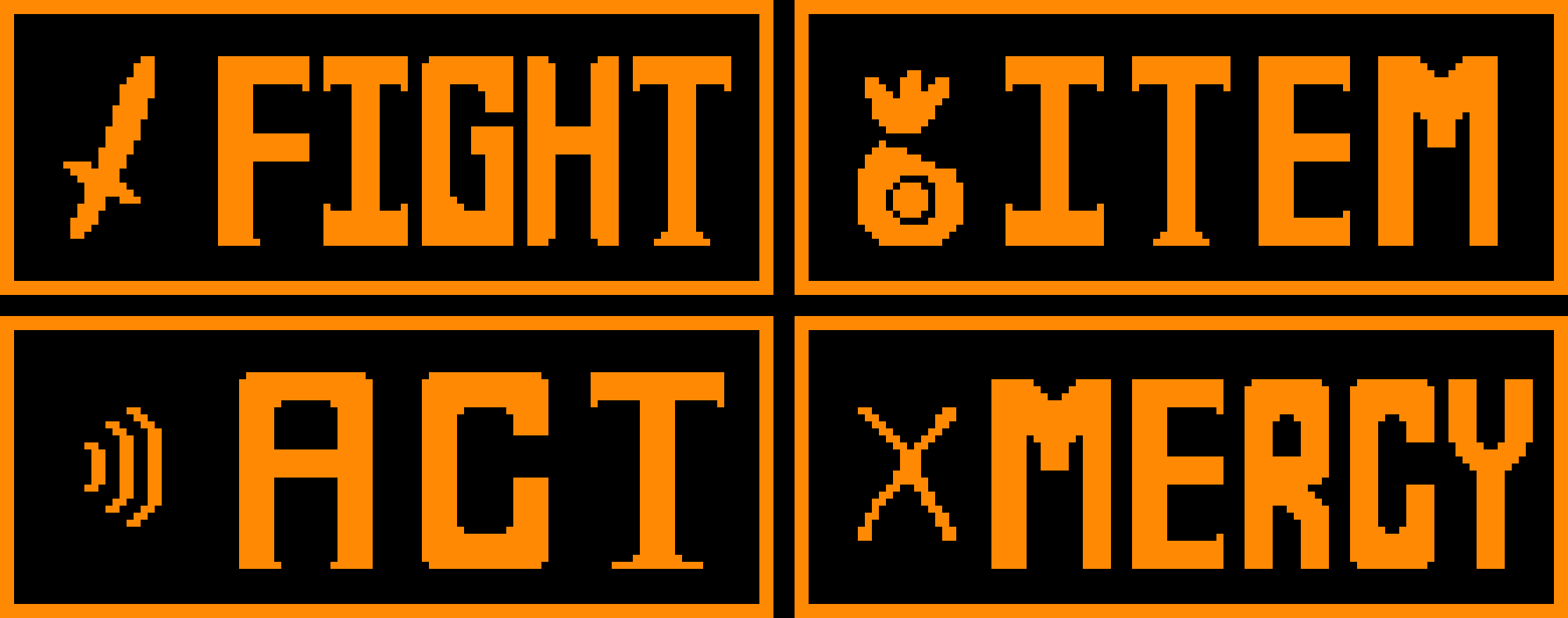 [ef6a51] Undertale Menu Buttons