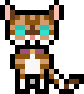[e0b891] Tiger's Eye Pixel Cat