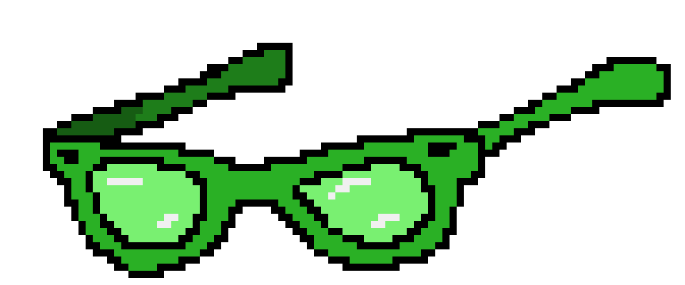 [fcbe3c] green glasses