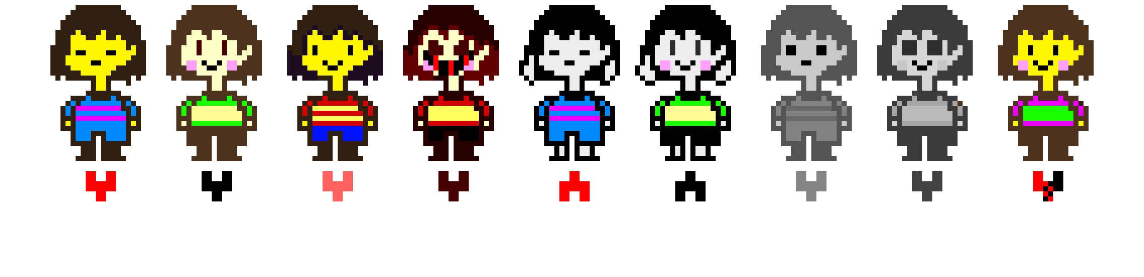 Frisk and Chara - Not very well-known AUs