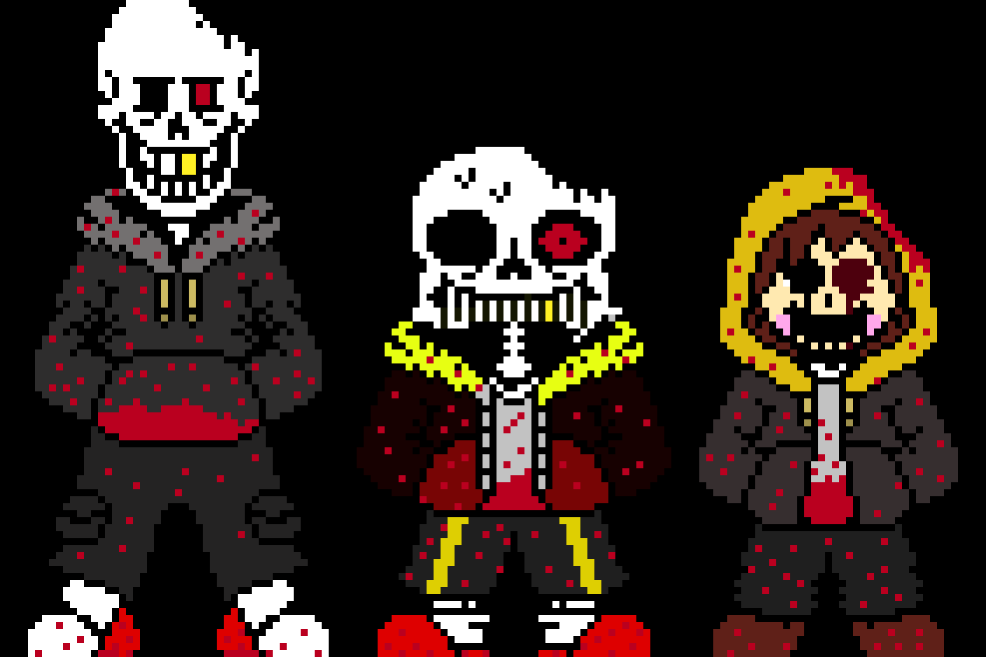 [93743a] P.S.Y.C.H.O.T.I.C Time Trio - Sans, Papyrus, and Chara