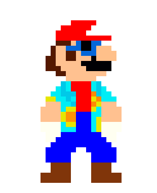 [9664c4] Mario Sunshine Pixelart