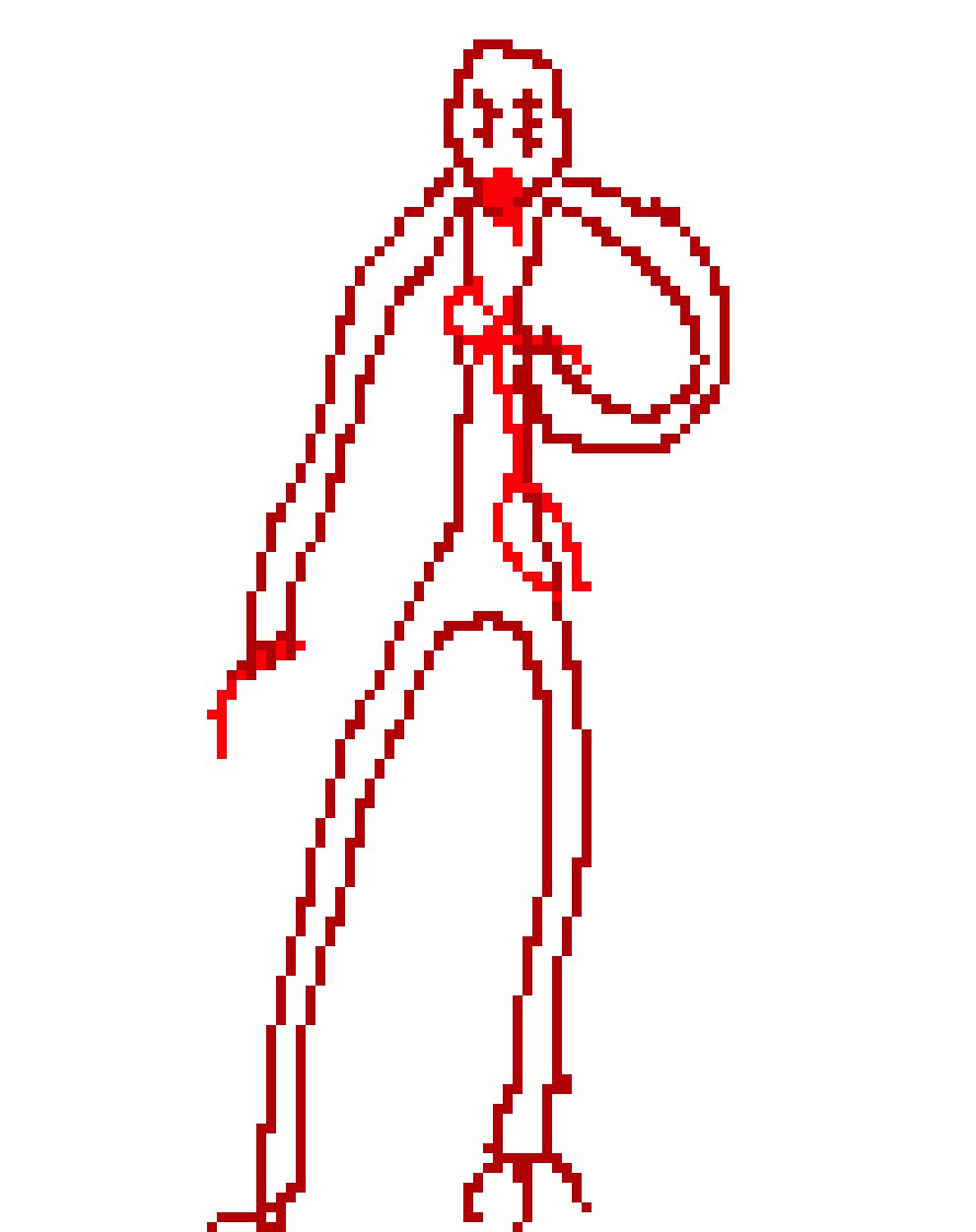 [22b427] The stickbeast, an entity that lives in caves, forests, and eats stickmen and similar beings.