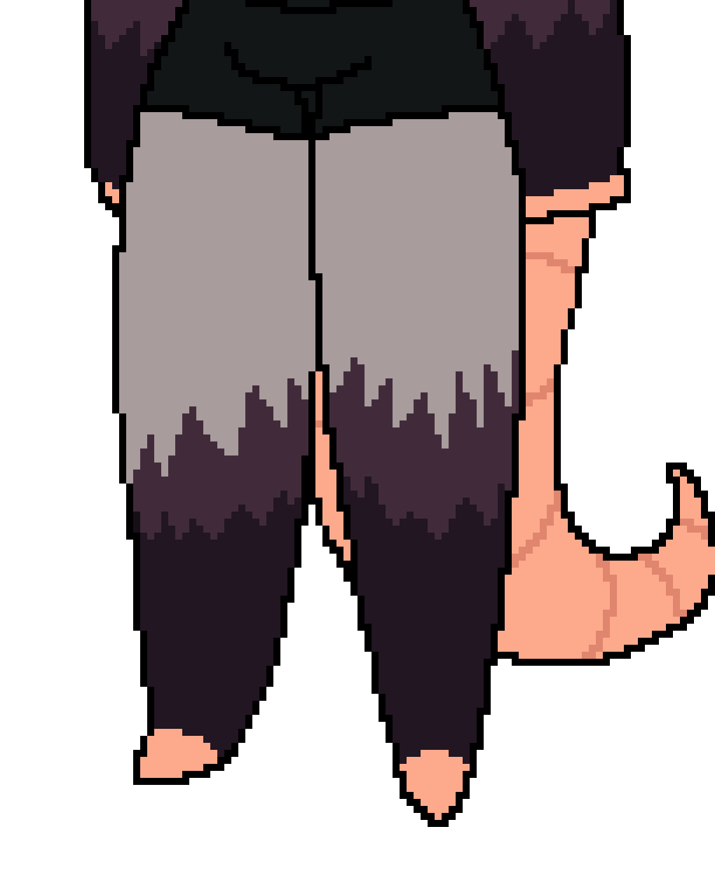 [847a9d] like yeah the leg is wider when you look at it from the side but like. man idk bro i suck at anatomy lemme lock i