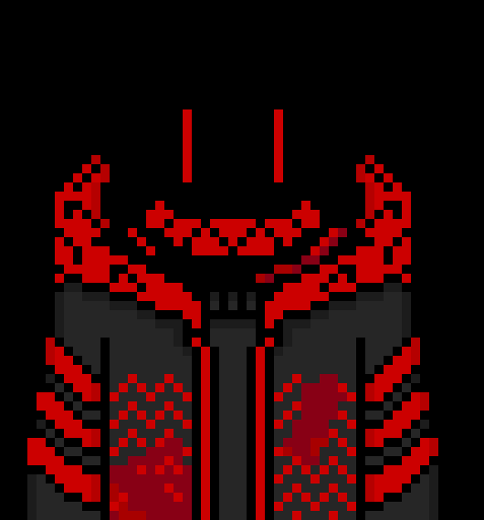 [00fc8a] *cuts Terror's arm off then cuts him in half. He snaps again and the blaster lets go, leaving a bloody bite mark*