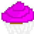 [9664c4] Magenta Chocolate Cupcake