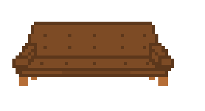 [c23cf5] Brown Leather Sofa