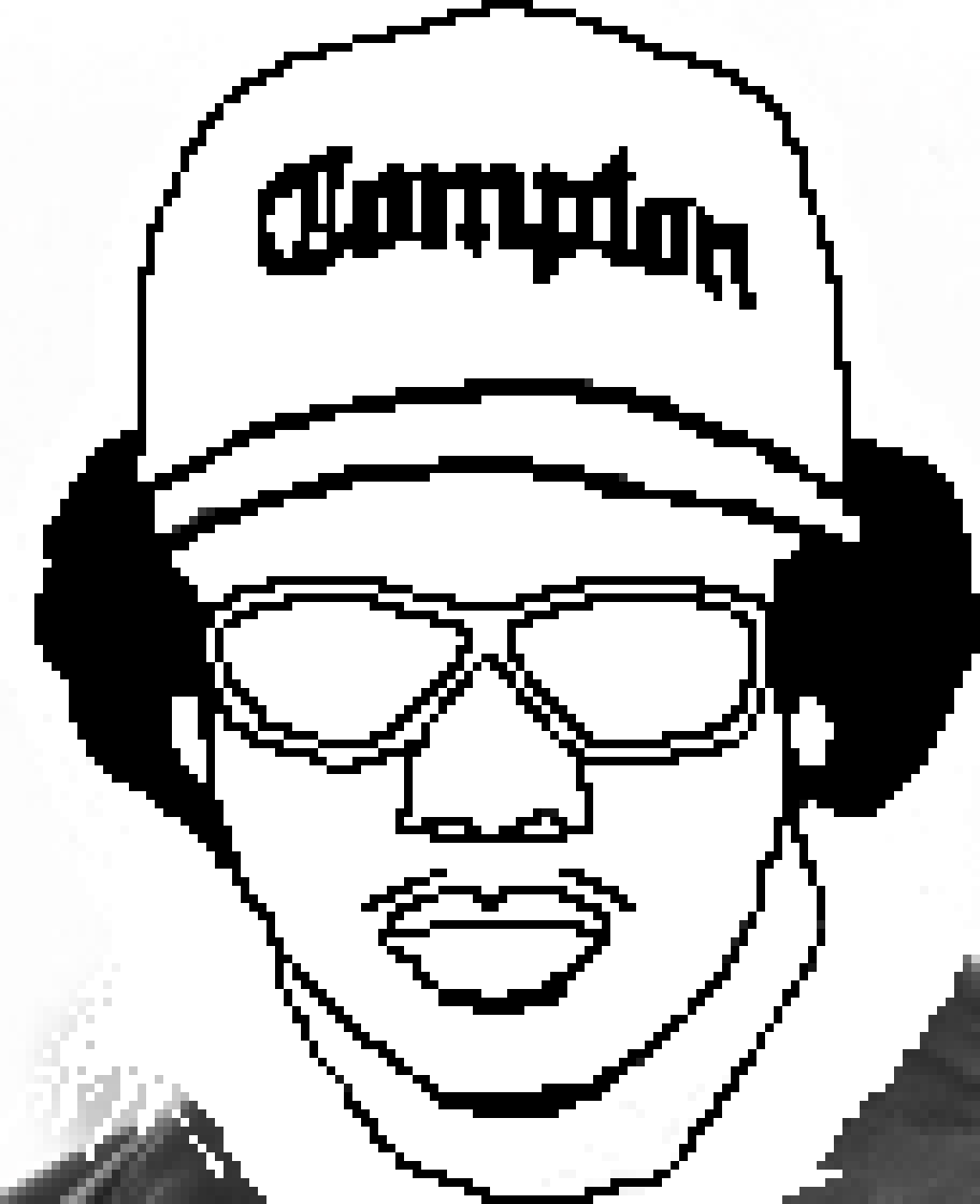 [14e033] Goopy pixelated black and white 2