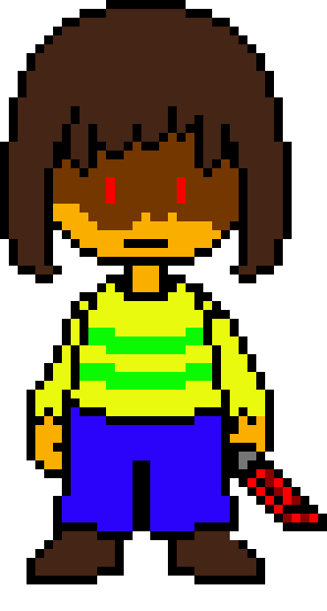 picks it up) its... its a knife... but its all red and glowey...