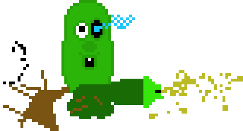 [606e8d] Larry the Sans-cumber with a pp and poop (some on his balls)