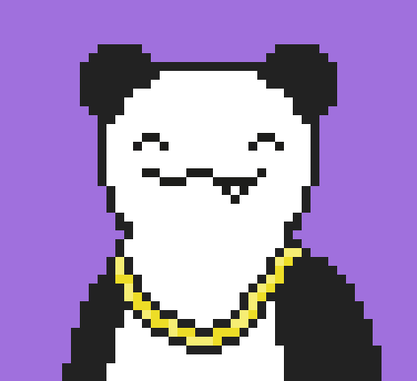 [59d3a7] Pixel Panda Face NEW 4