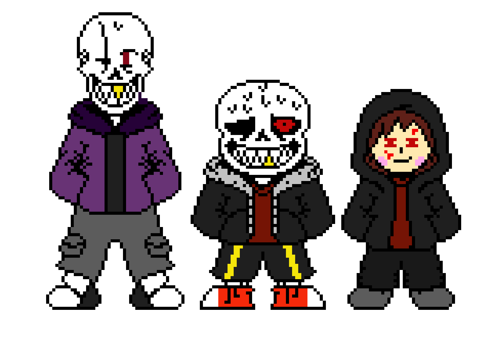 Good Time Trio Sans Papyrus and Chara