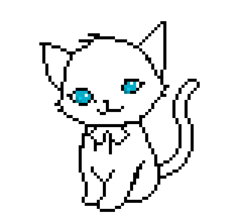 [9664c4] Kitty Line Art