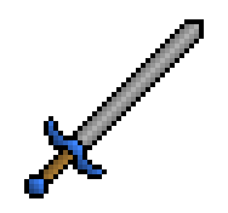 [9664c4] Sapphire Detailed Knight's Sword
