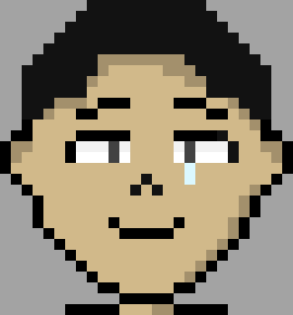 [90896a] You mean over-excited? Cause I was thinking that could be this face. If I can make that smile more deranged or like some kind of grin, that'd be ideal. But I'm not too good at that. Believe me, I've tried it before.