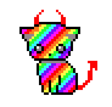 [9664c4] devil rainbow kitty