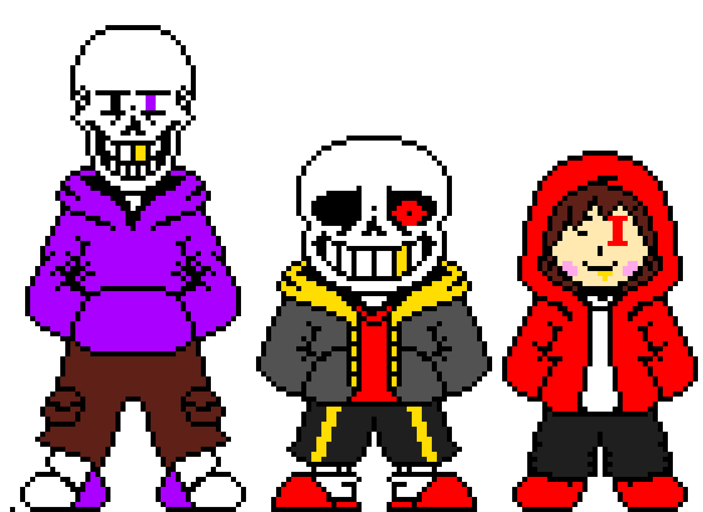 Great Time Trio Sans Papyrus and Chara