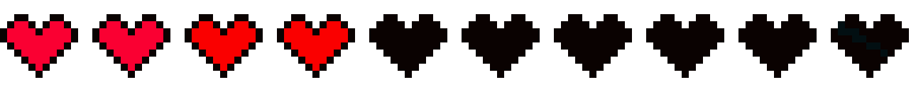 [525ba5] Minecraft health bar. 