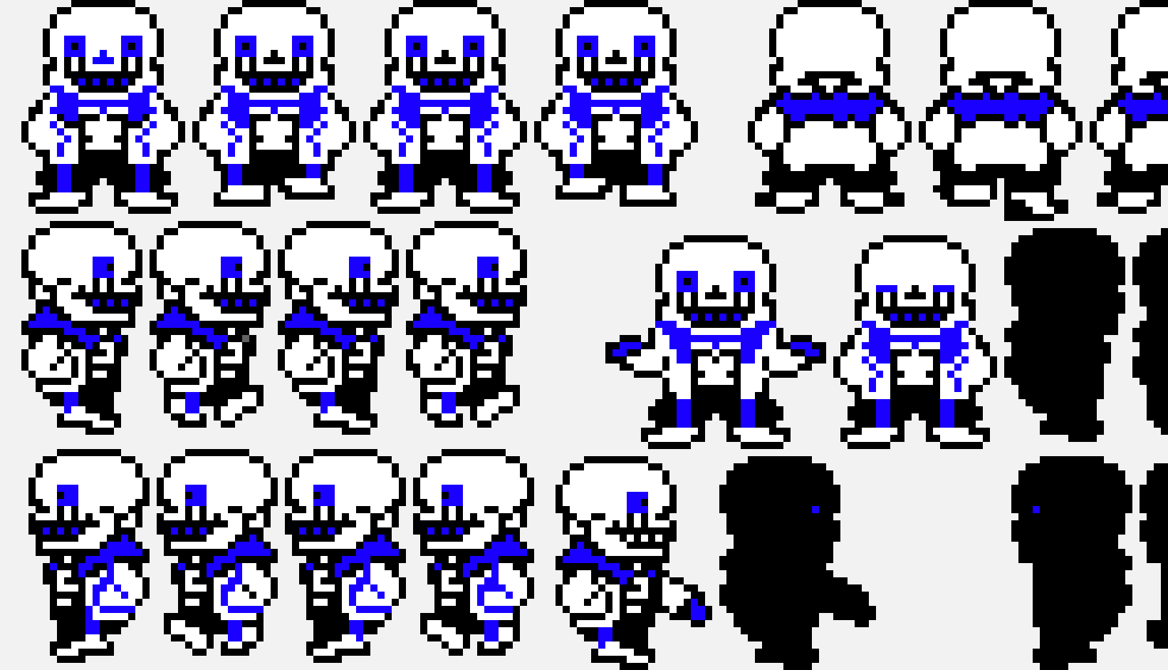 [e4e730] UnderTale - Sans sprite sheet(isaac)