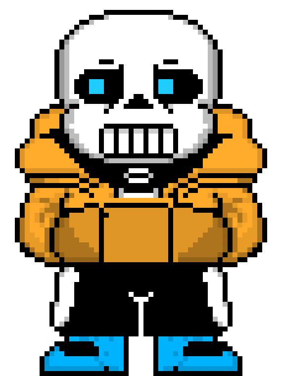 Phase 4 Disbelief Sans Battle Sprite - Colored