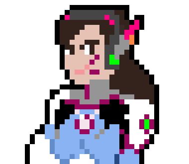 [9664c4] D.VA Overwatch Pixel Art