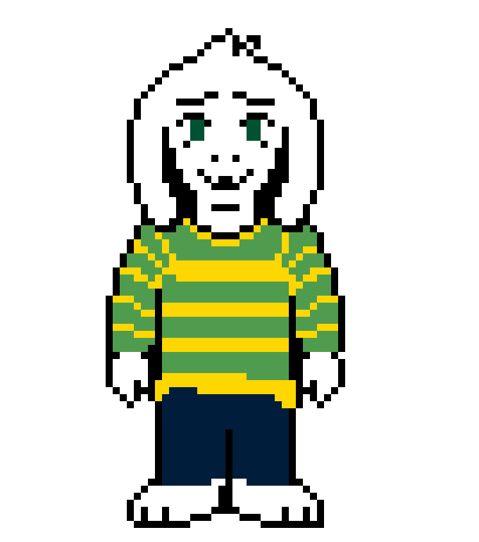 Colored Asriel Sprite