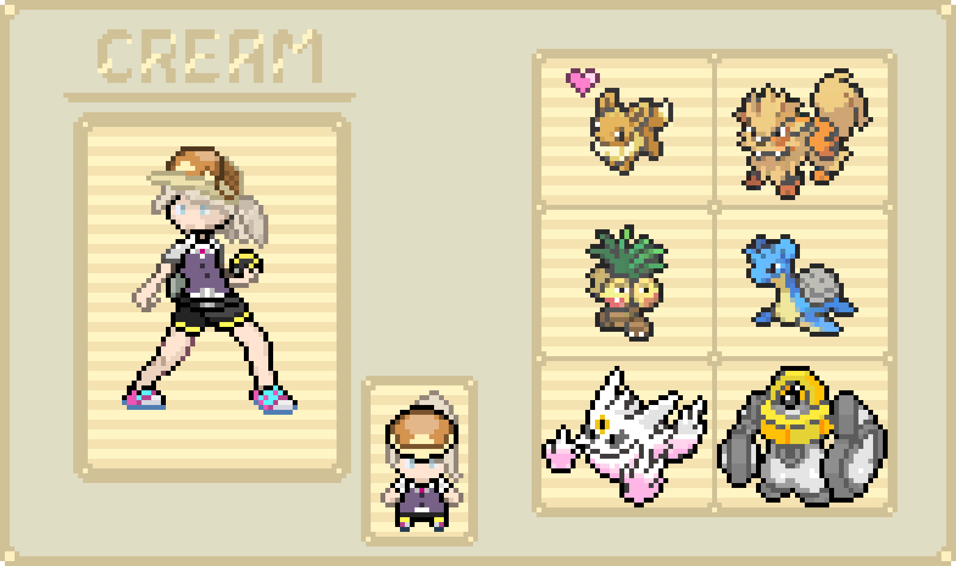 [0031a6] pokemon Cream sprite + team+ mega + Melmetal