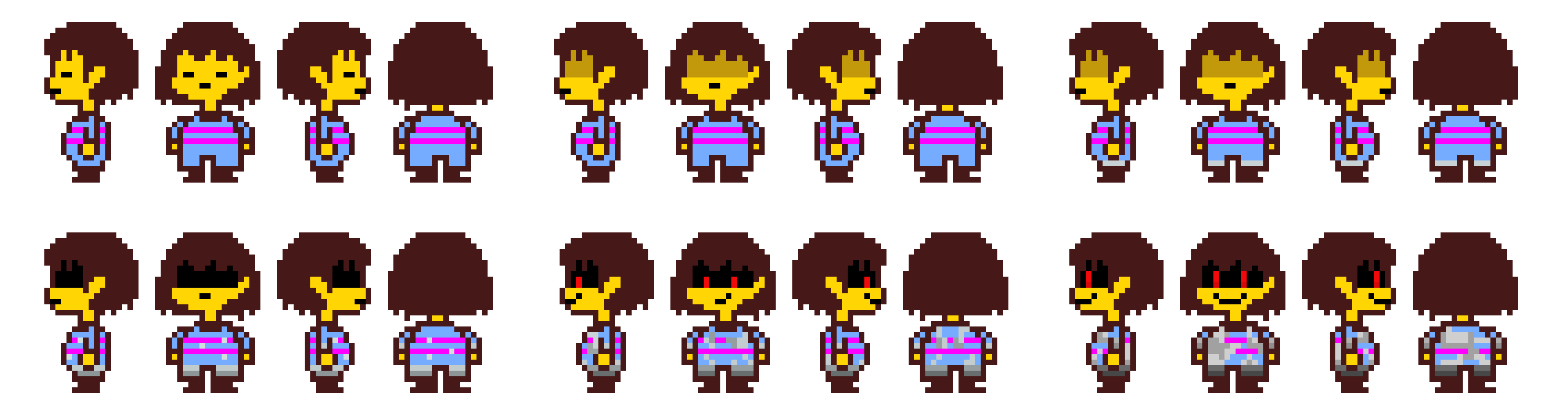 [59924c] Frisk Genocide Sprite Sheet (Edited)