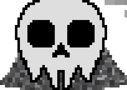 [f64228] gonna probably sleep for now but I made this and its meant to be like when he dies and his skull stays on the dust like a mask