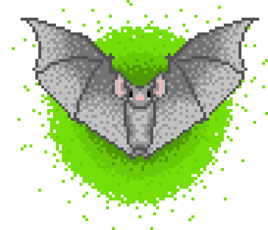 [f043b2] Bat cross stitch pattern