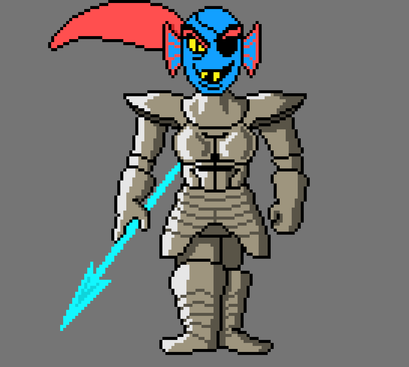 [4fe15a] Undertale Undyne (Colored)