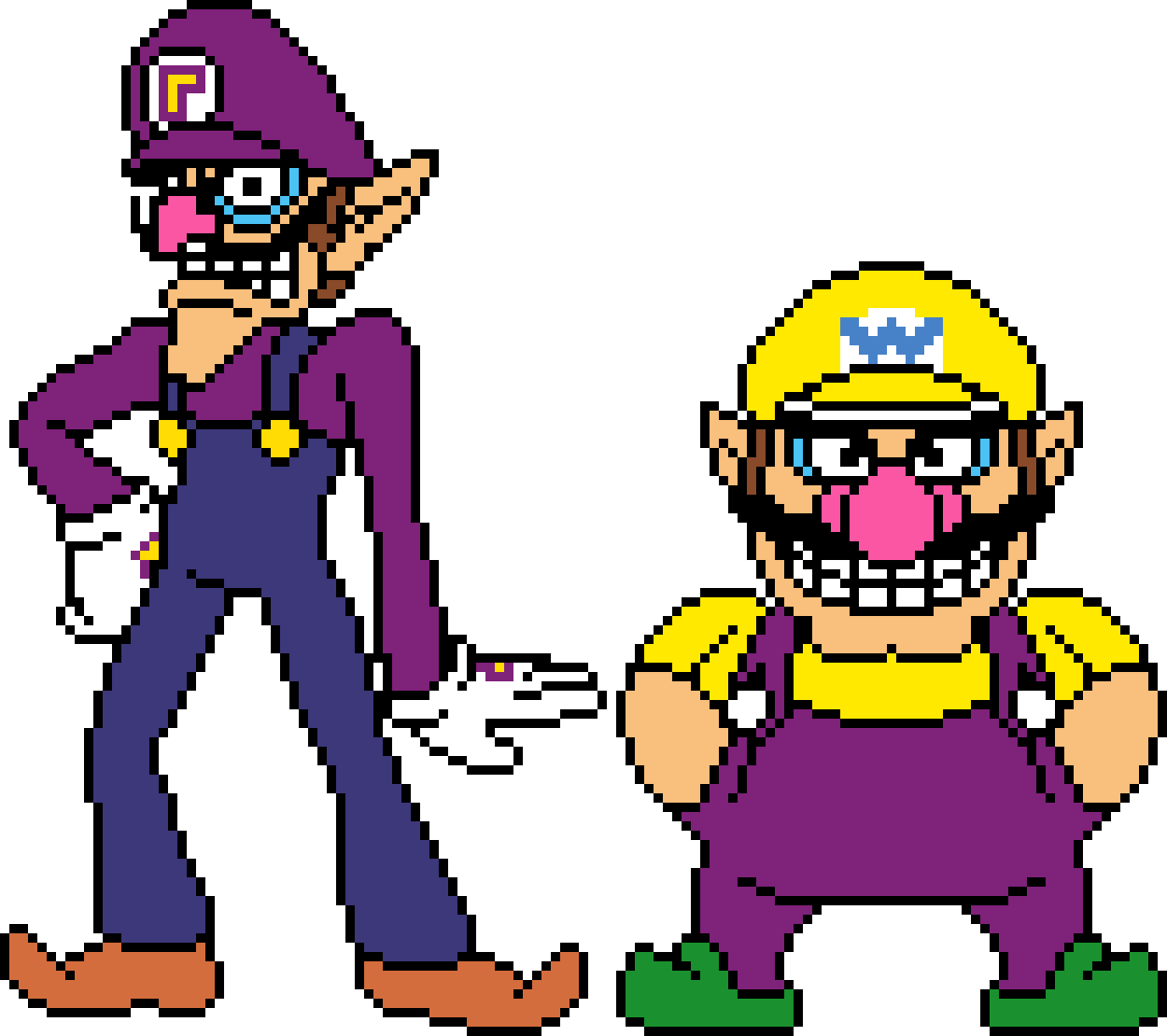 [76237e] Wario and Waluigi Sprites. ( Undertale Version )