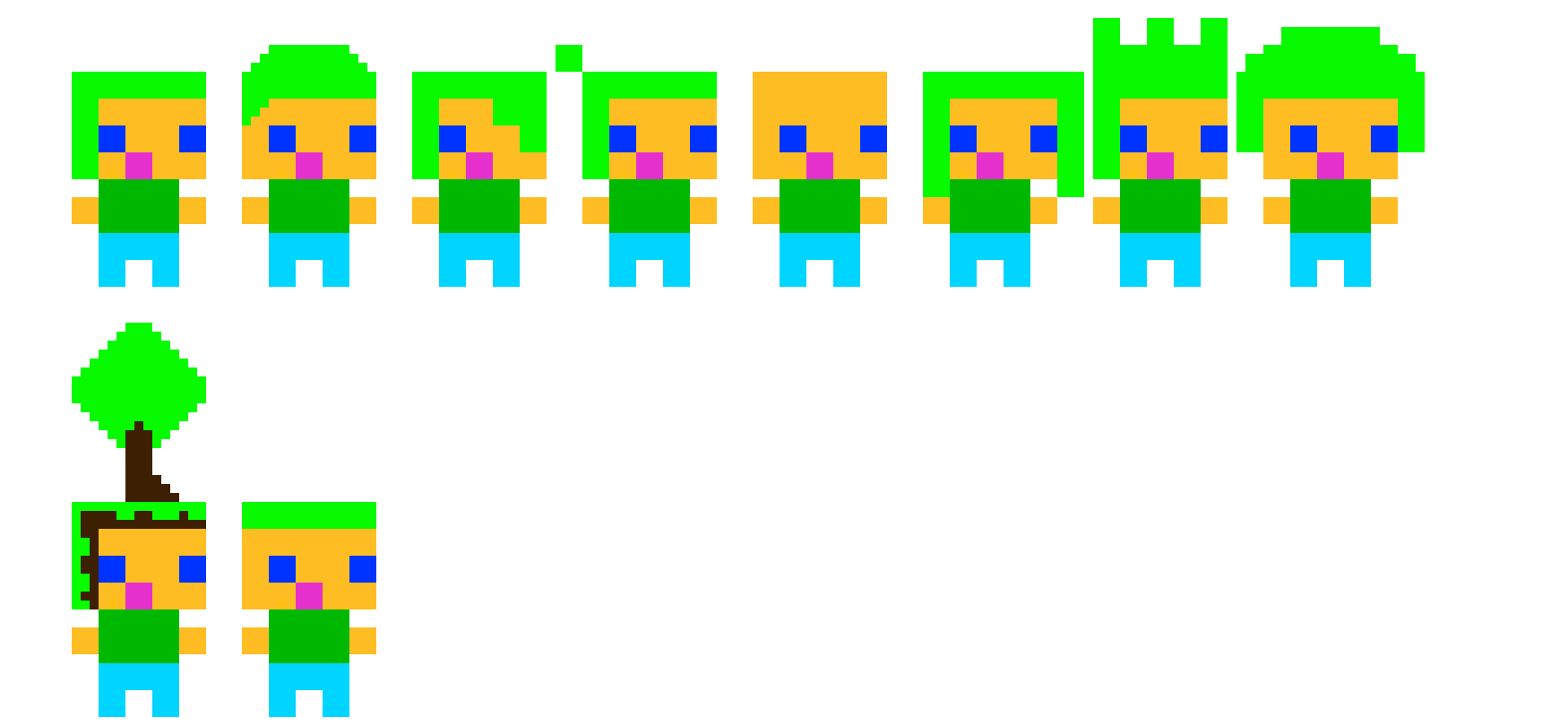[9664c4] Male Green Hair