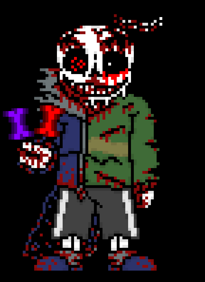 [57dac4] this one he would be bobbing up and down faster, head shaking like a mother fucker, the mouth on the top right opening and closing and the bones spinning