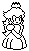 [9664c4] Princess Peach Black and White