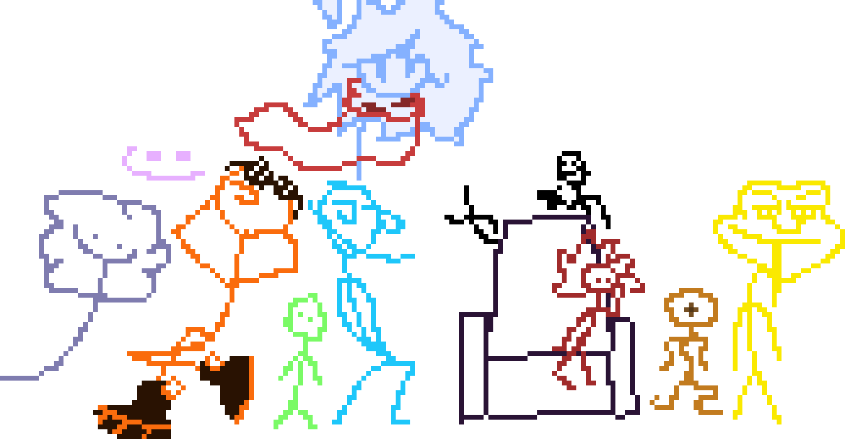 [1f86ca] I was bored so I looked through random channels and found one with John's sprite shit back when he had headless which we won't all about that but also look  a this man I wonder how many of these guys are still around