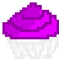 [9664c4] Purple Vanilla Cupcake