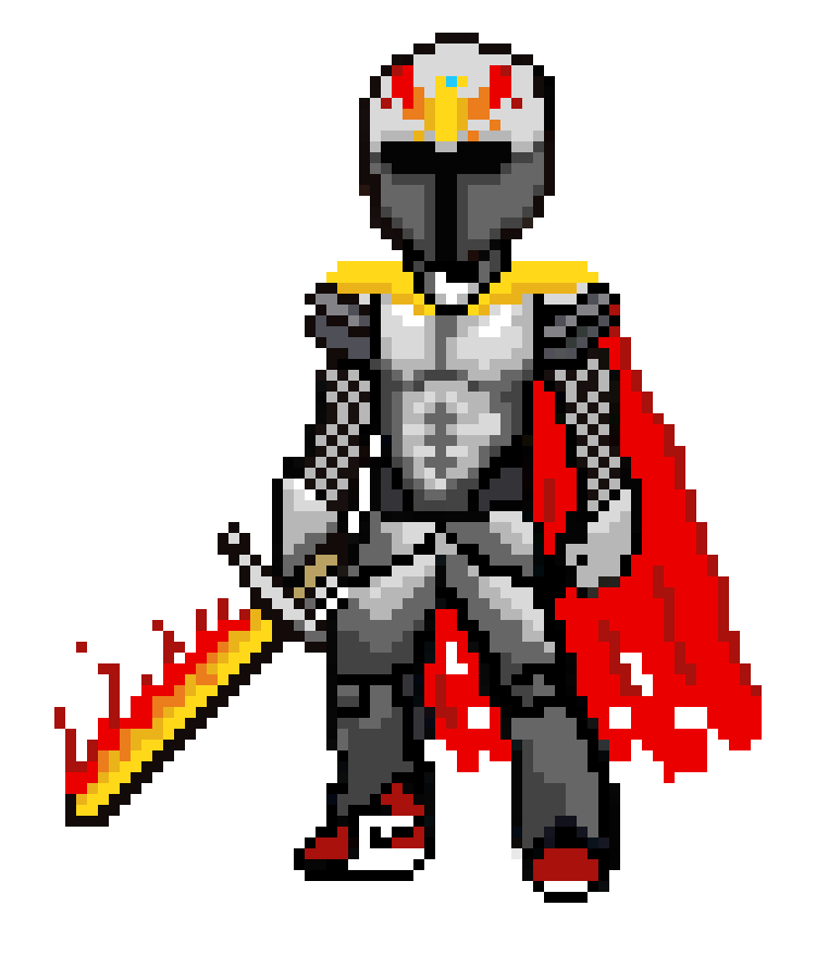 [037fd6] Knight w/flaming sword
