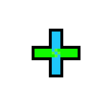 [39d6f1] crosshair green + blue