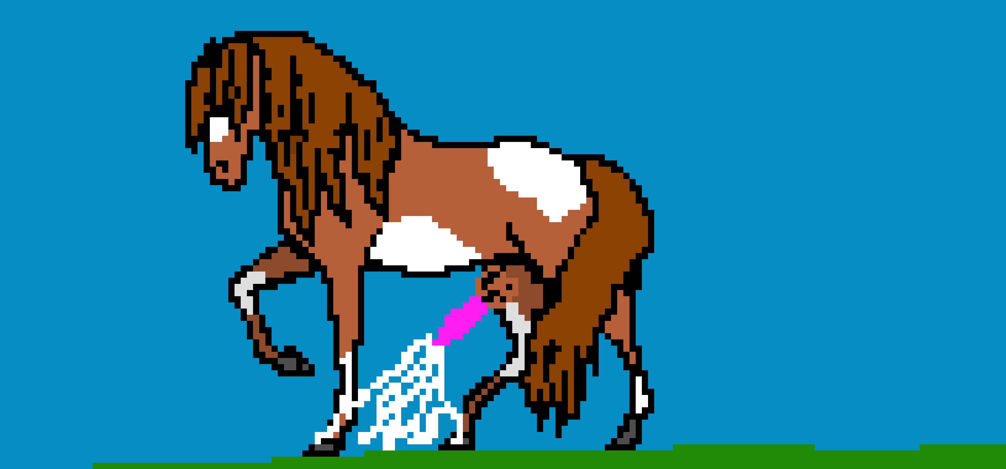 [9664c4] Horse in a feild with a boner and cum