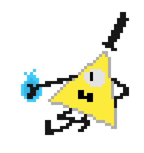 [f68dee] bill cipher with fire hand