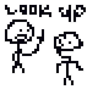 [f0c2f6] "look up" dude just bent his whole ass neck
