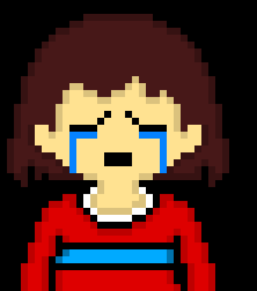 [b63bdb] .... *turns around and hallucinates that Sans is hurt. Frisk runs up to Sans*